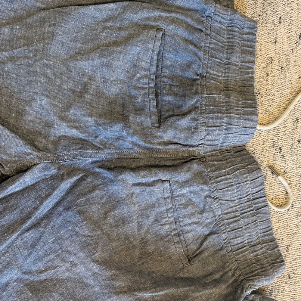 Blue!!!  Vibrant Wide Linen Pants - Picture 4 of 5
